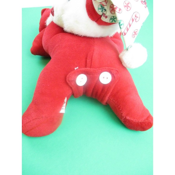 Vntg Christmas Bear Pillow Plush Stuffed Decoration - Picture 3 of 8